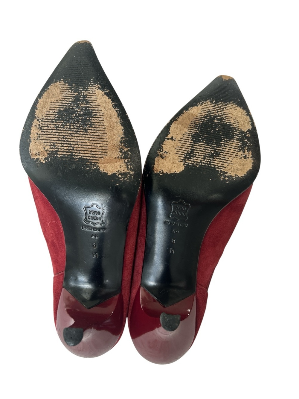 Via Spiga Burgundy Suede Pointed-Toe Mules - Picture 8 of 9